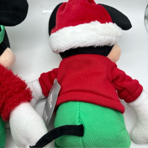 Disney Store 2020 Mickey And Minnie Mouse Holiday Cheer Christmas Med Plush Set - Picture 7 of 10
